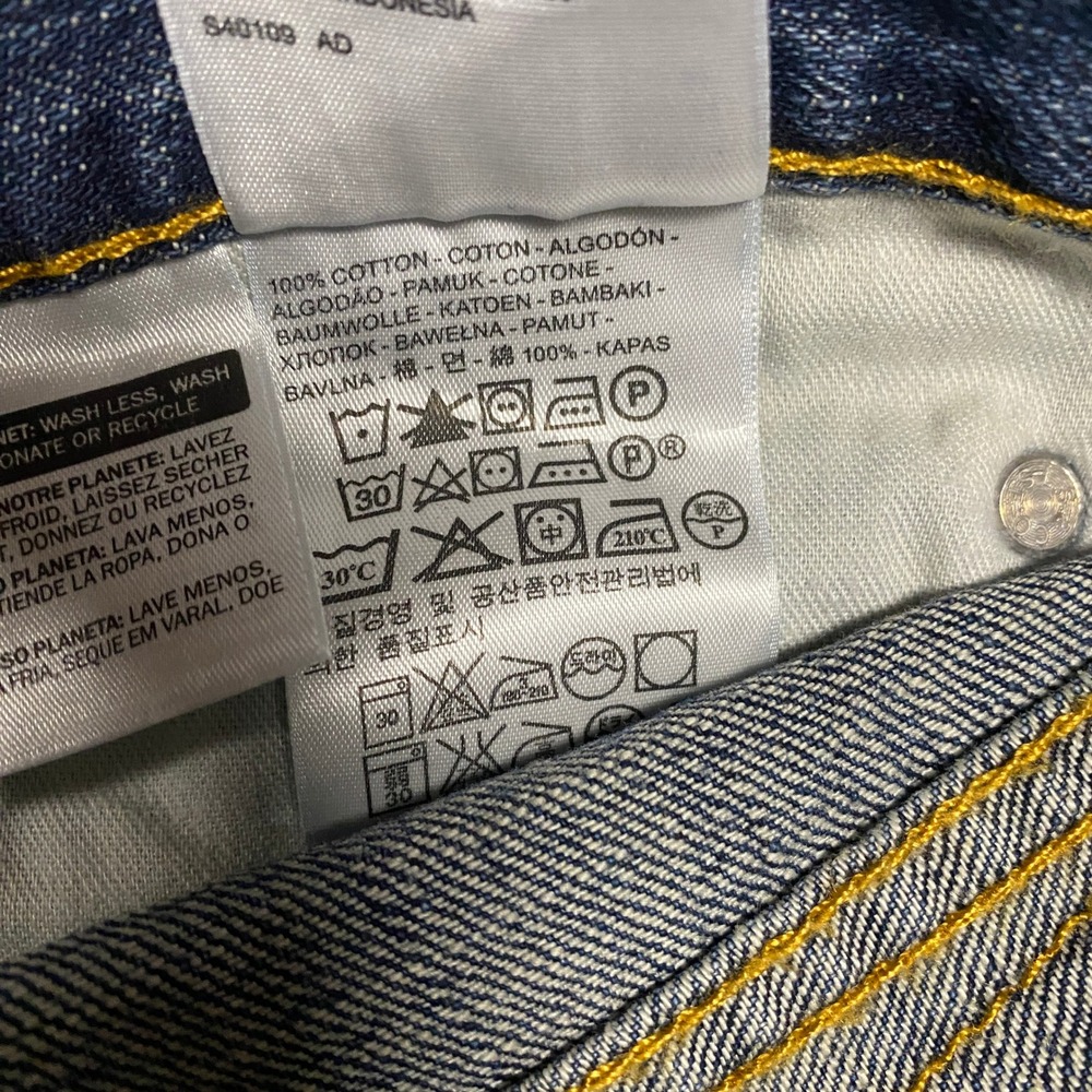 Levi's 514 Straight Fit Jeans Mens 38x30 Blue Denim 100% Cotton Classic Casual - Picture 7 of 7